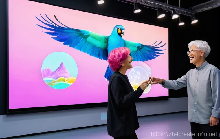 디지털 예술 시장의 발전과 AI의 역할 - **Prompt:** A digital artist, a young woman in her late 20s with long, dark hair, wearing a loose-fi...