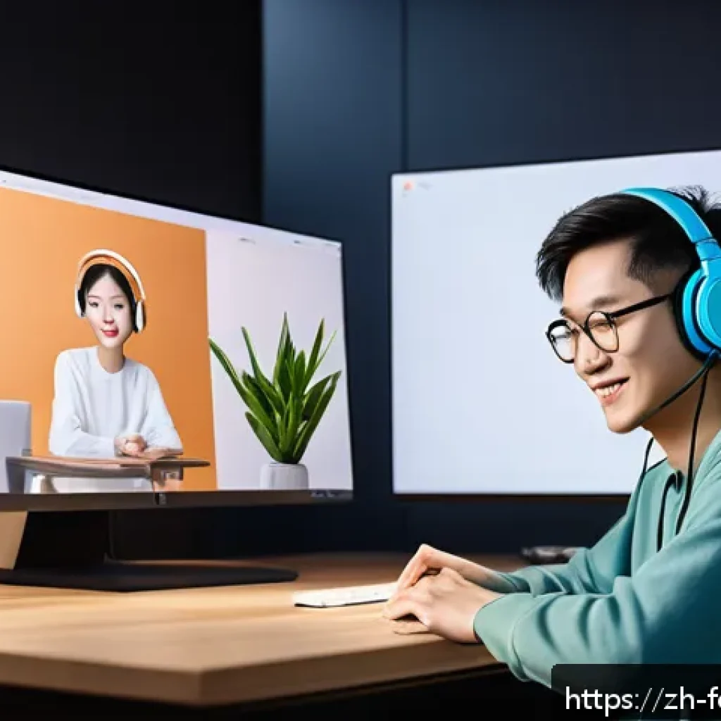 디지털 플랫폼과 창작의 변화 - A vibrant digital creator’s workspace featuring multiple screens showing short video editing softwar...