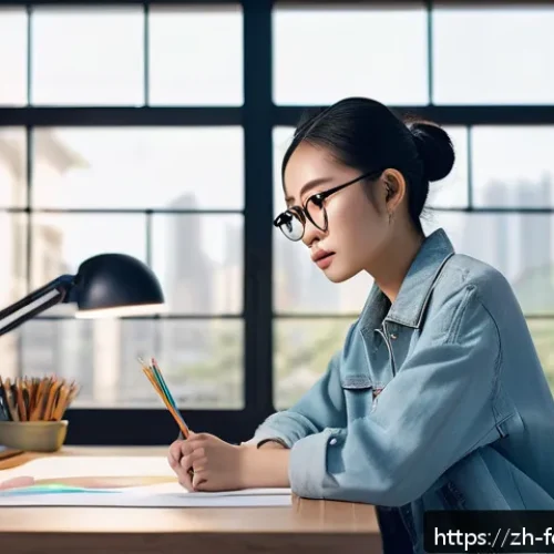 AI로 구현되는 창작 세계 - A futuristic artist's studio blending traditional and digital elements, featuring a young Asian fema...